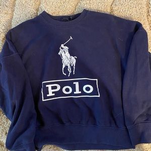 Polo navy blue crew neck sweatshirt